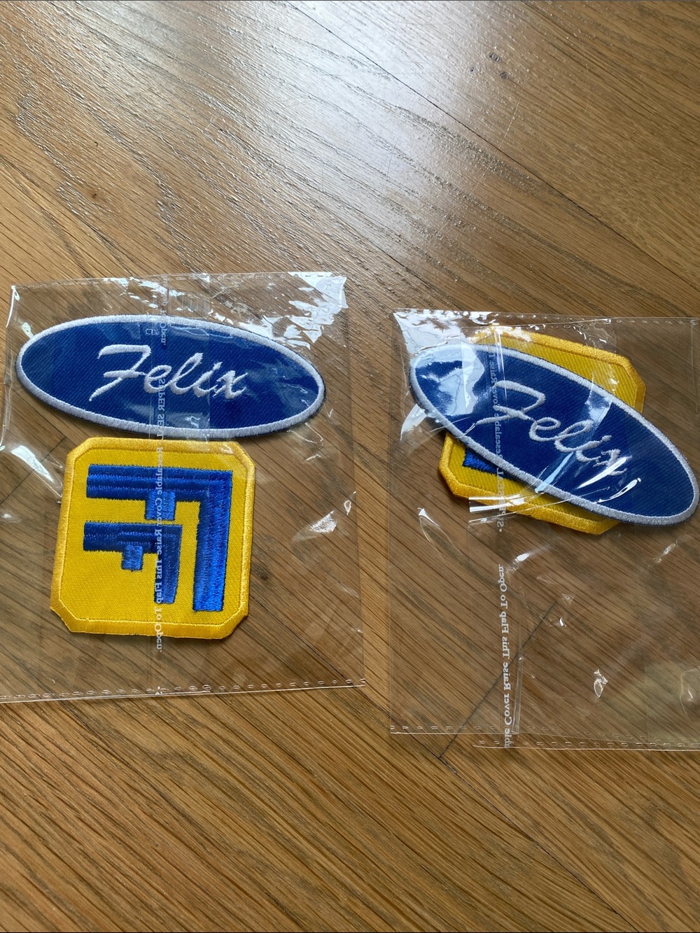 Fix it Felix Oval Name Patch & Yellow-Blue Logo Patch Set